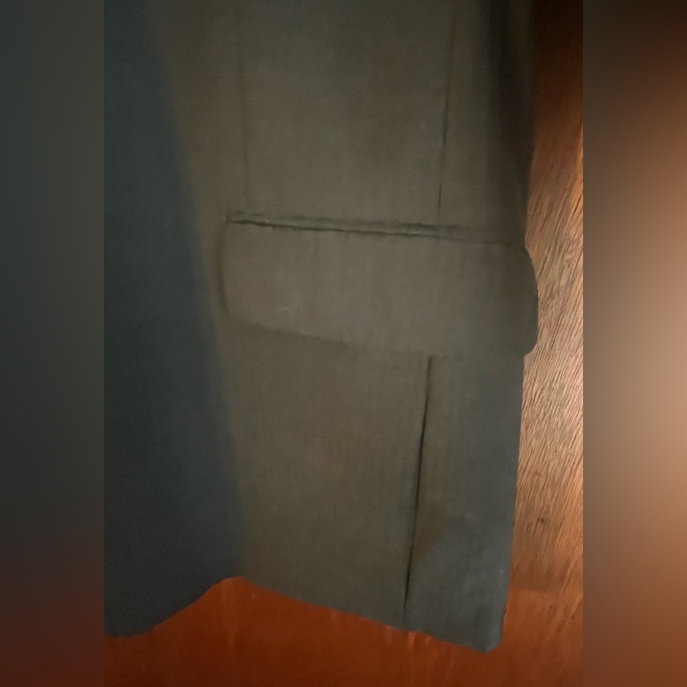 Calvin Klein Dark Gray Herringbone Pattern Suit - image 4